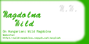 magdolna wild business card